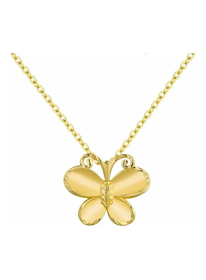 Rhodium Plated Ziron Studded Pendant Necklace