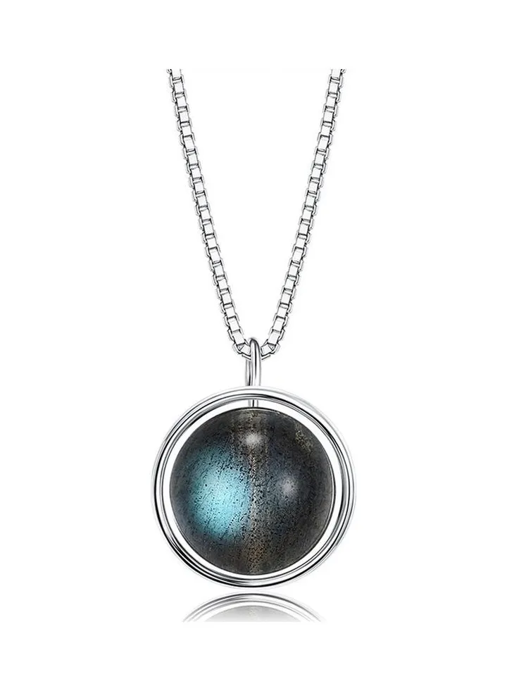 S925 Sterling Silver Crystal Studded Pendant Necklace