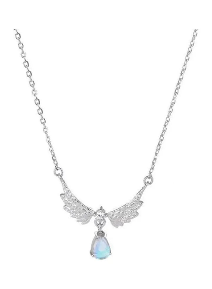 S925 Sterling Silver Crystal Studded Pendant Necklace
