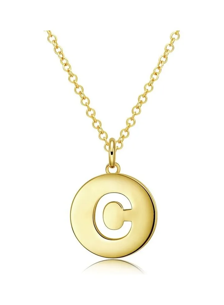 Rhodium Plated Ziron Studded Pendant Necklace