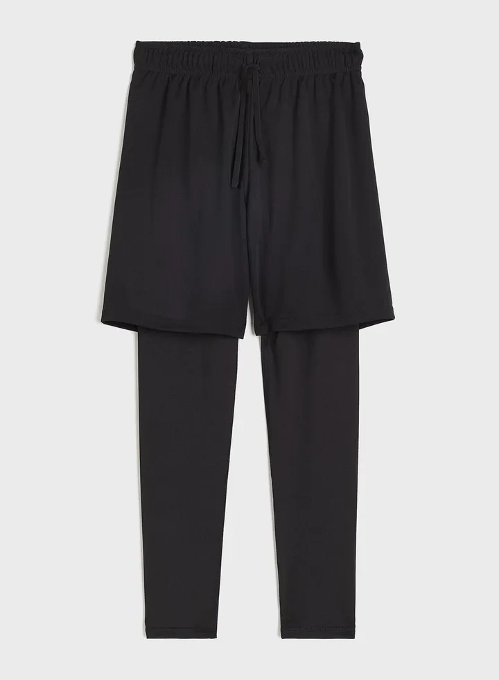 Kids Essential Sport Tights With Shorts