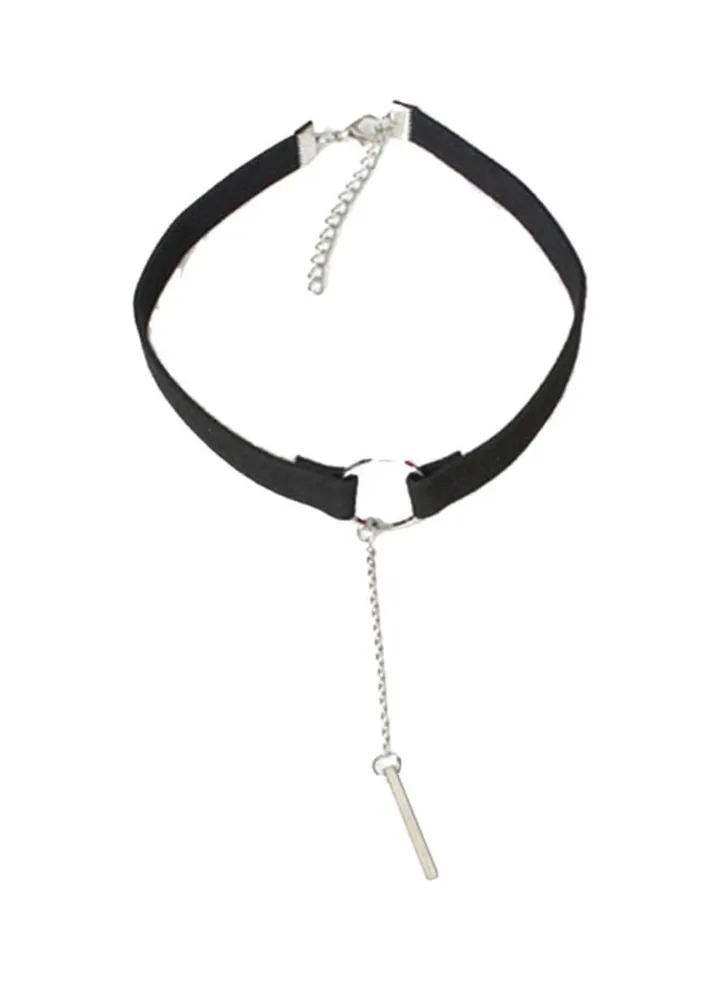 Wide Strap Pendant Necklace