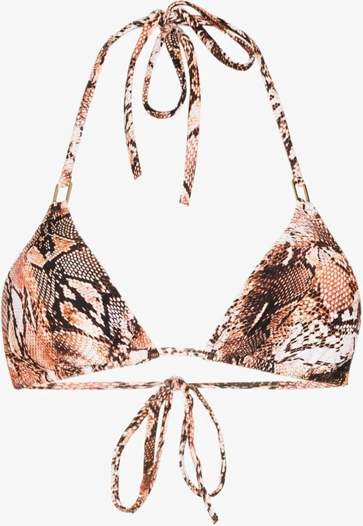 Grrenada Snake Print Bikini Top
