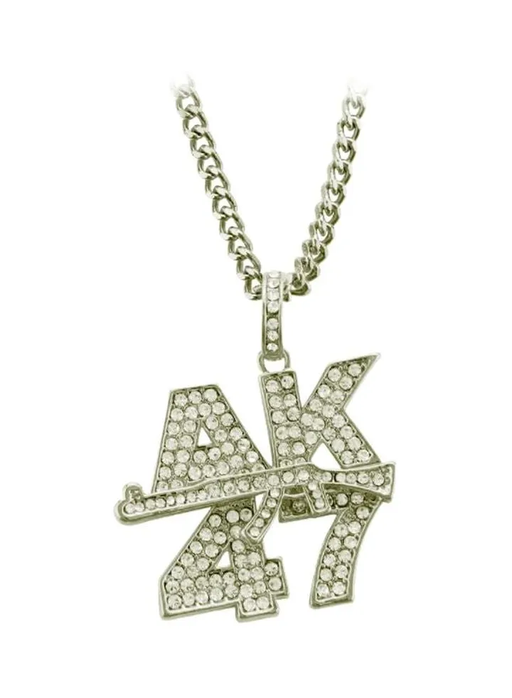 AK47 Pistol Shaped Pendant Necklace