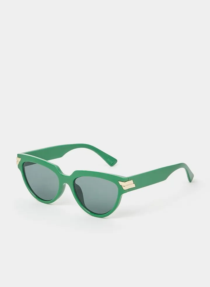 Metal Edge Wayfarer Sunglasses