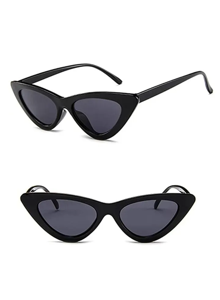 Women‘s Cateye Sunglasses Polarized Retro Glasses Lady Black Rim Glasses