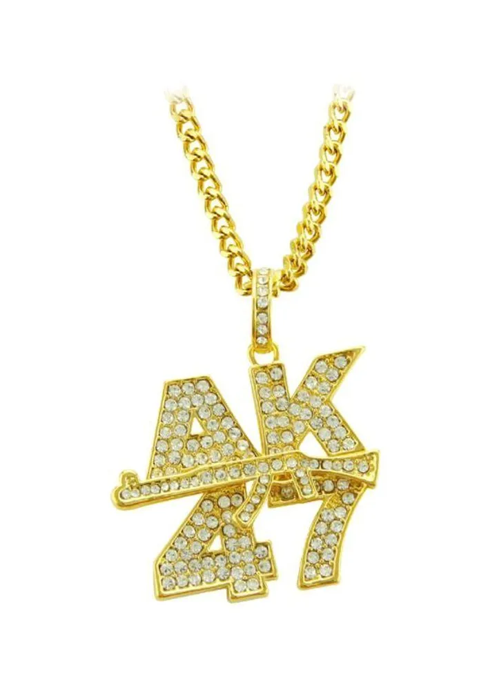 AK47 Pistol Shaped Pendant Necklace