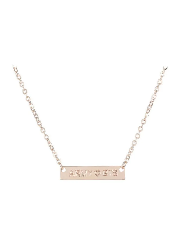 Stainless Steel BTS Designed Pendant Necklace