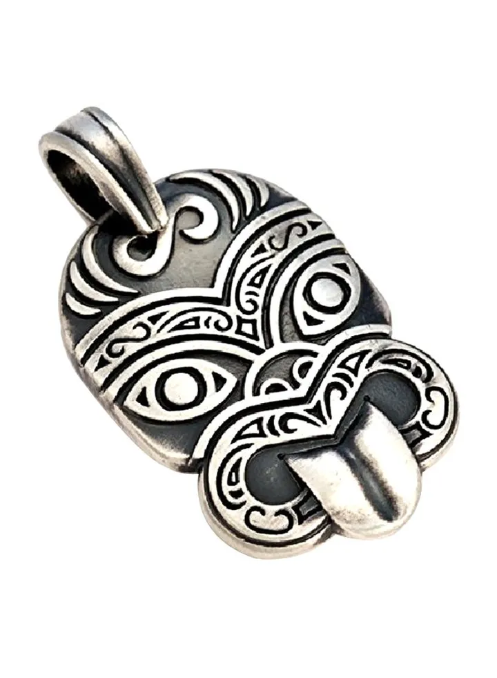 Silver Plated Tiki Pendant