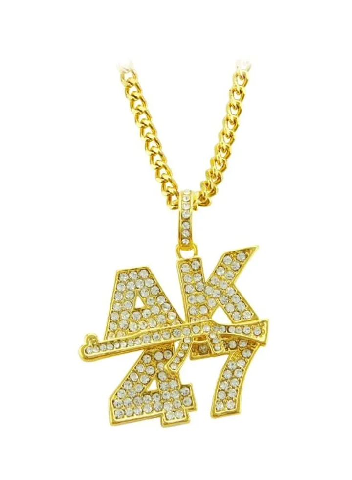 AK47 Pistol Shaped Pendant Necklace