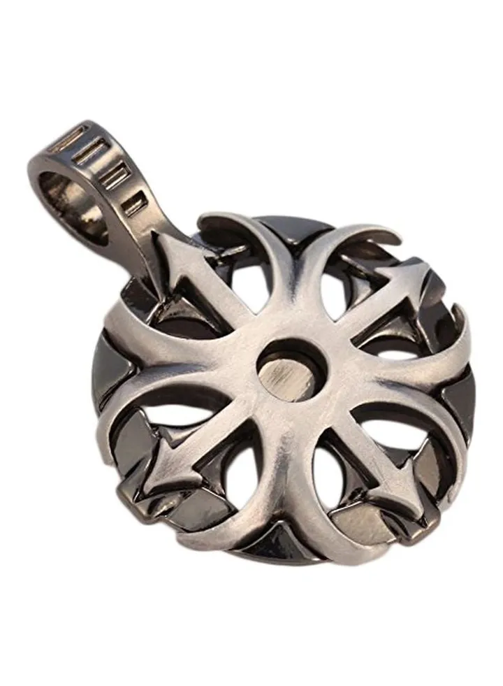 Brass Tribal Skate Pendant