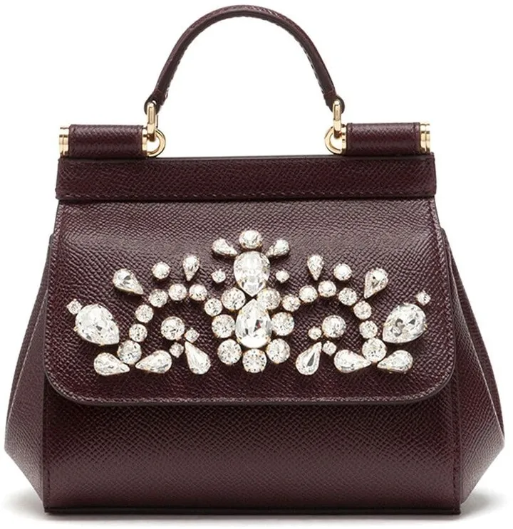 mini Sicily rhinestone-embellished bag
