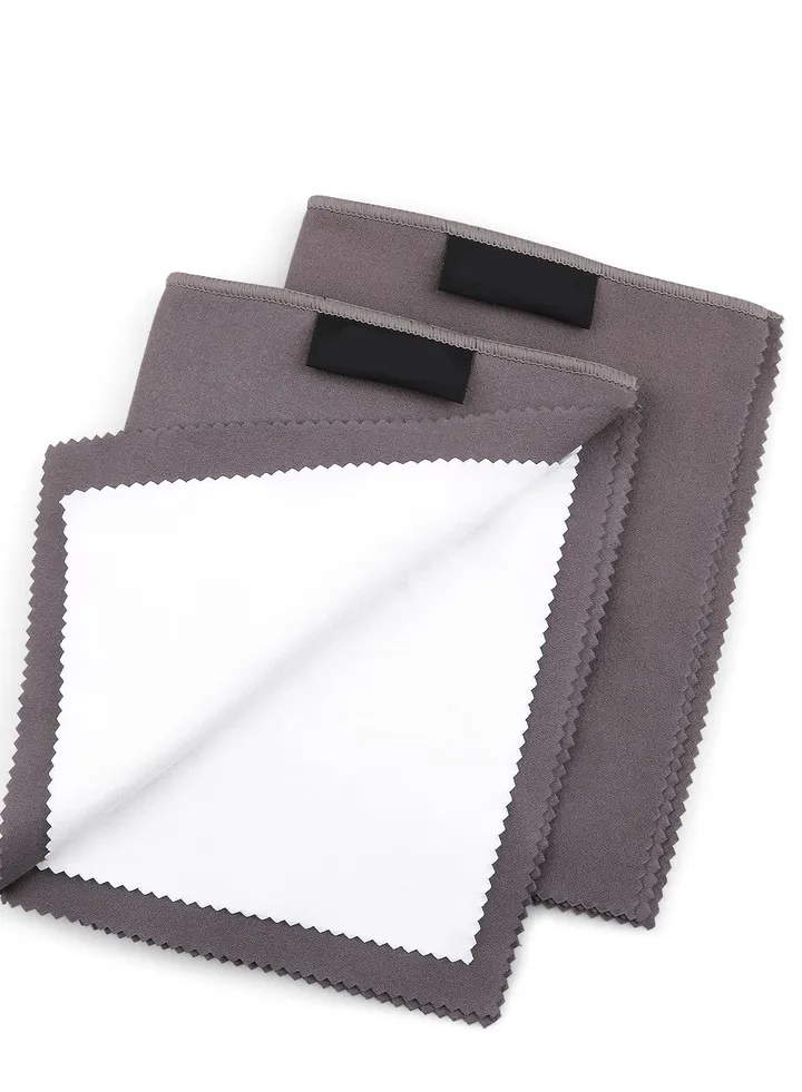 2 PCS Professional Polishing Cloth Large Jewelry Cleaning Cloths, 100% Cotton Multi-Layer Double-Sided Jewelry Cleaning Cloth for Gold Silver Platinum Jewelry