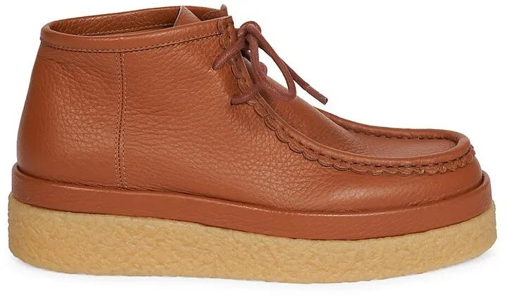 Jamie Leather Platform Ankle Boots