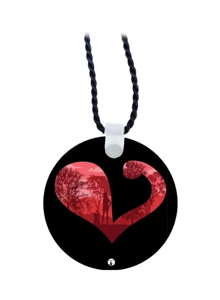Heart Printed Pendent Necklace
