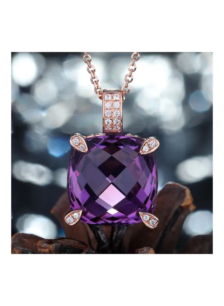 18K Rose Gold Necklace Pendant