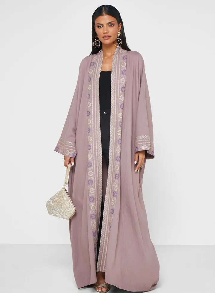 Embroidered Cape Sleeve Abaya