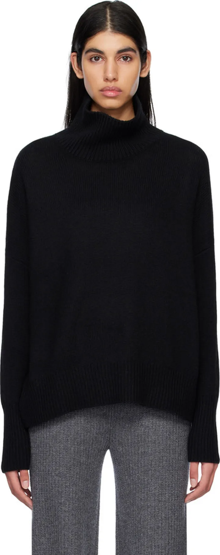 LISA YANG Black 'The Heidi' Turtleneck