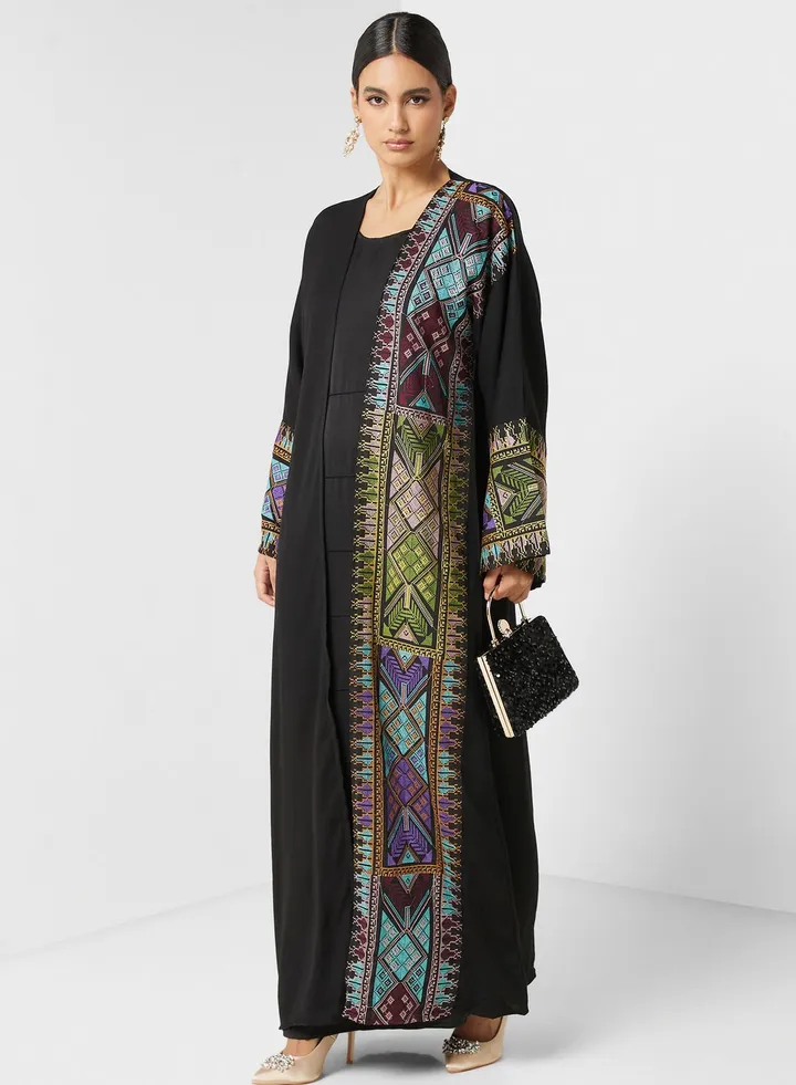 Embroidered Accent Abaya