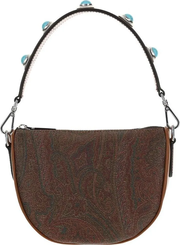 Etro Crown Me Mini Paisley Stud Shoulder Bag