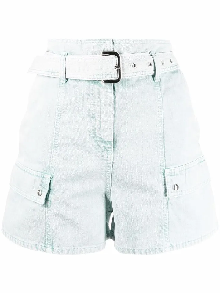 Ligo belted denim shorts