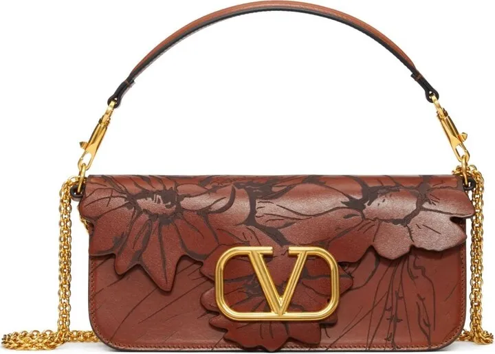 VLogo flower-detail shoulder bag