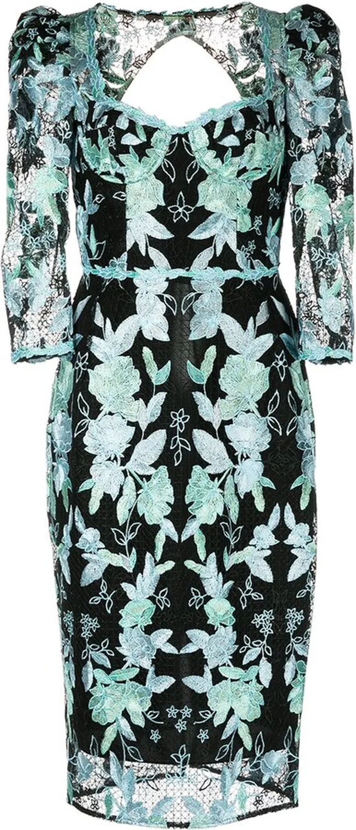 Embroidered Tulle Cocktail Dress