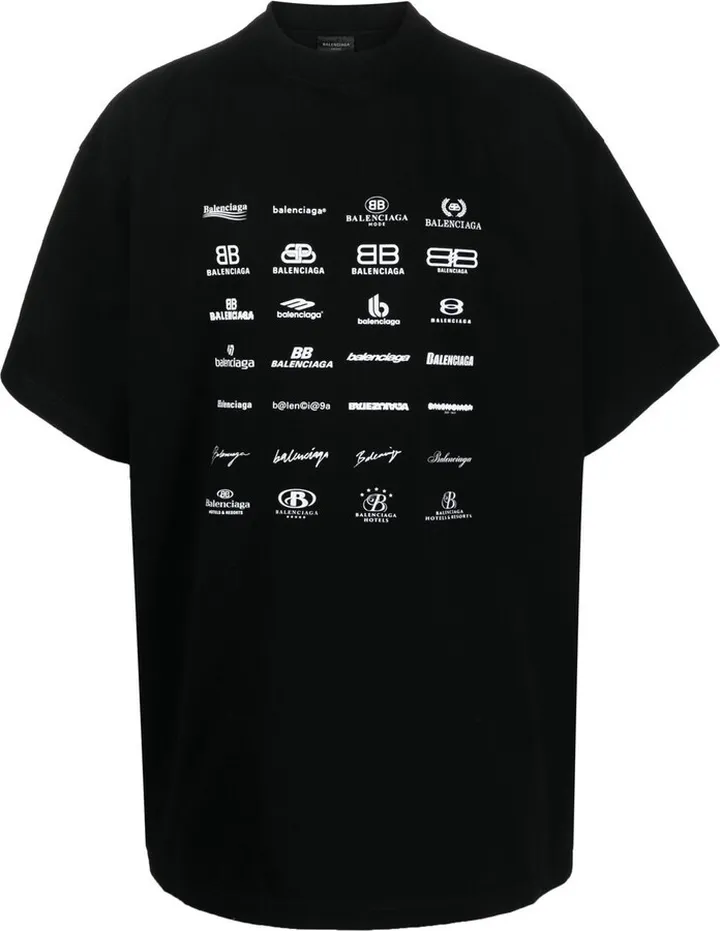 Archives Logos-print cotton T-shirt