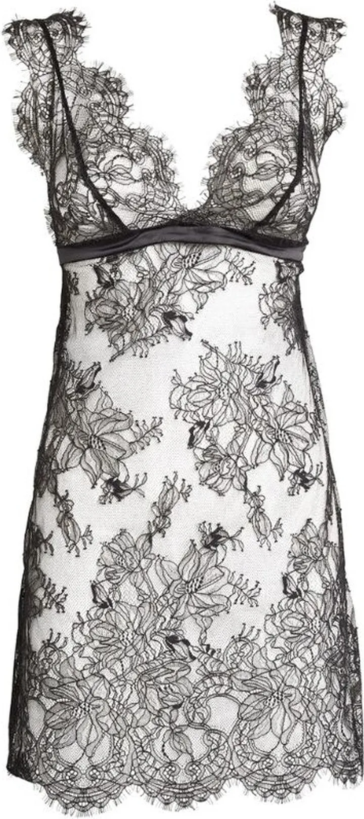 Aubade Satin Lace-Trim Chemise