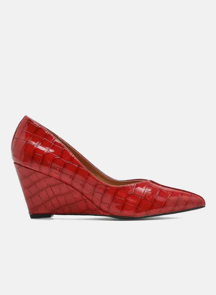 Formal Wedge Shoes Wine