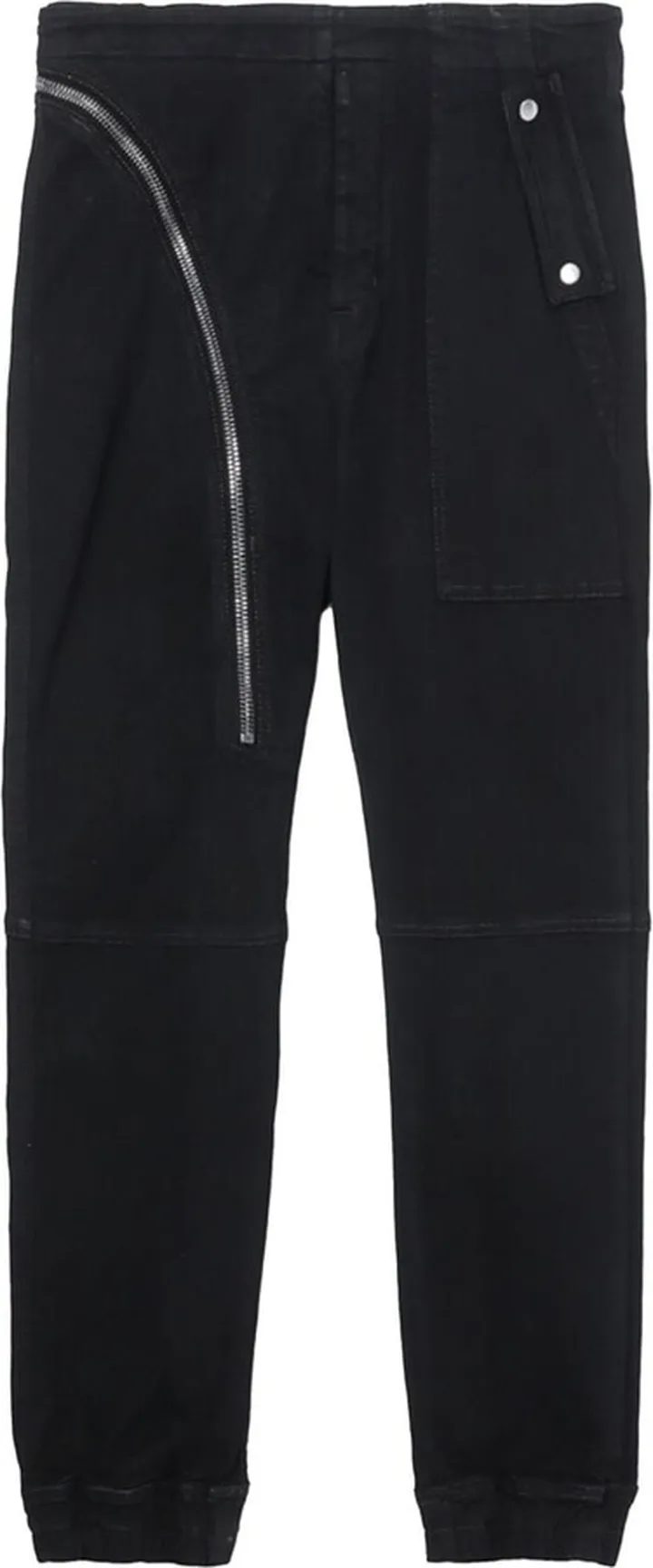 Decorative-Zip Detailing Tapered-Leg Trousers