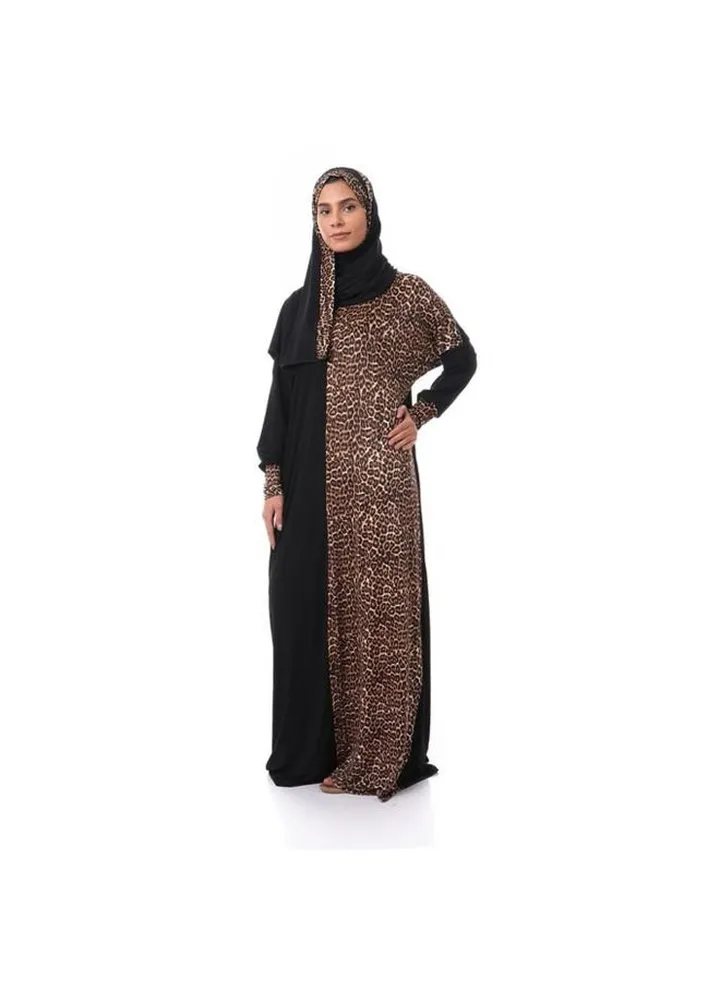 Women's black tiger loose-fitting lace, including the veil