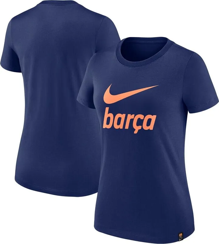Women's Nike Navy Barcelona Swoosh T-shirt