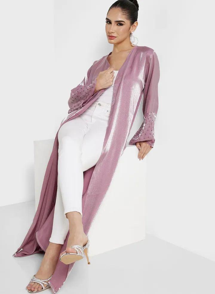 Embellished Detail Abaya With Sheila