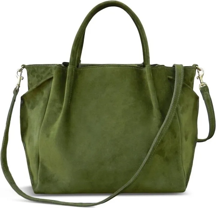 Zoe Suede Tote in Avocado