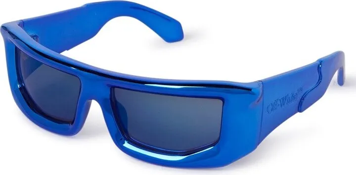 Off-White Volcanite Rectangular Frame Sunglasses