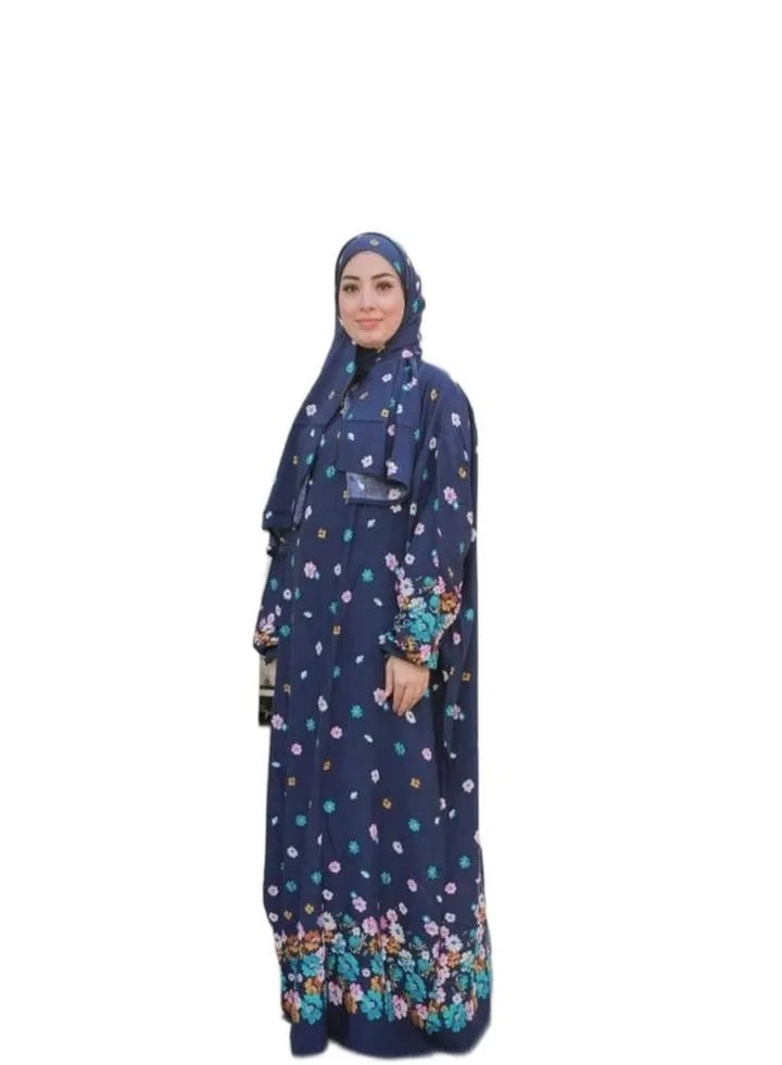 Women One-Piece Prayer Dress Dark Blue