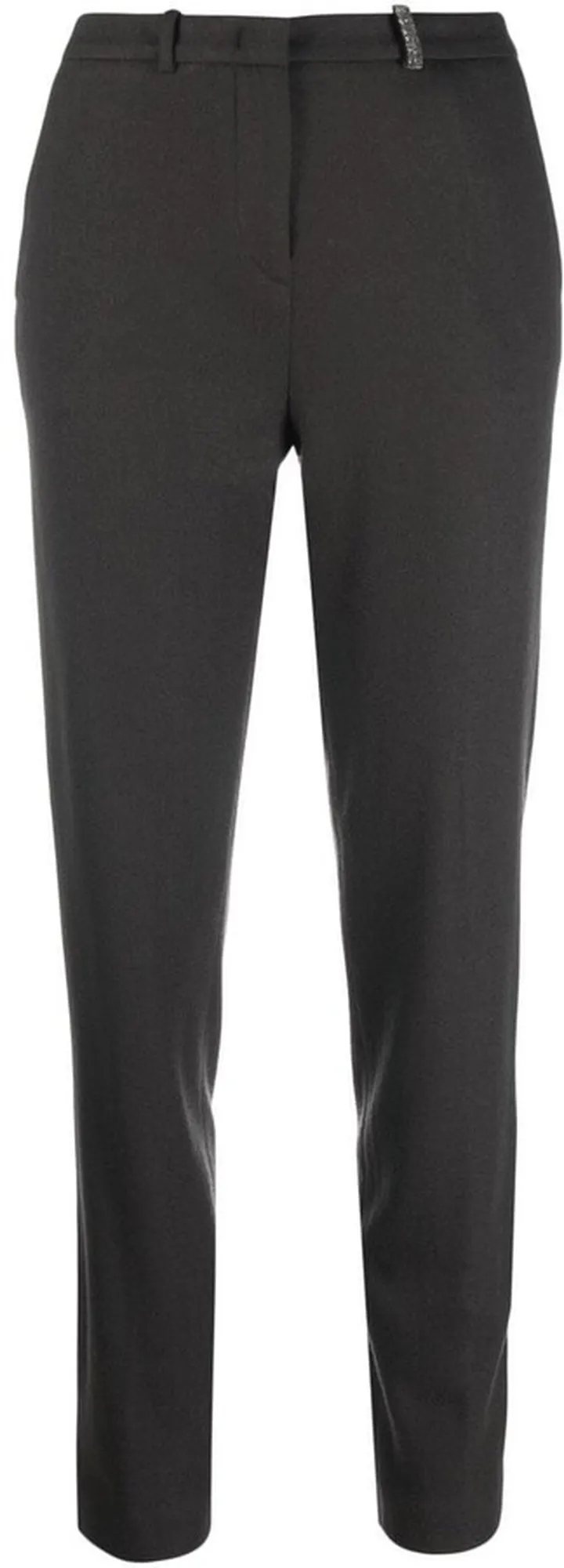 Cropped Slim-Cut Trousers
