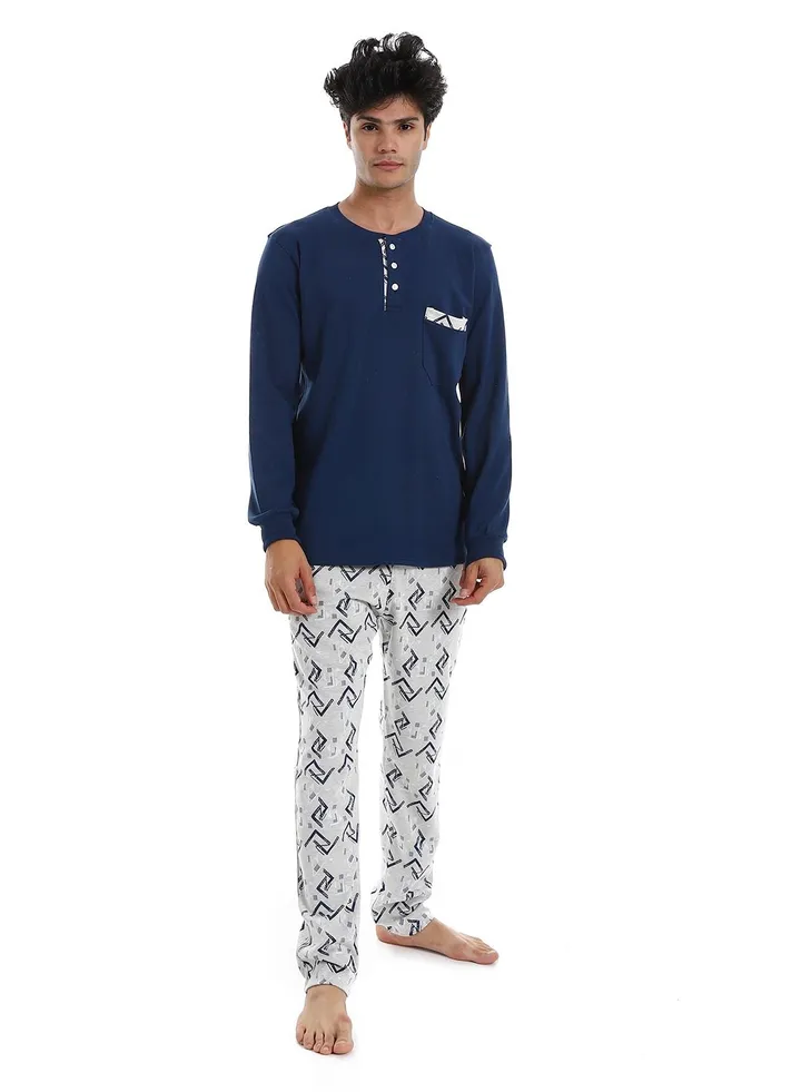Men's Pajama Set T-shirt And Pant
