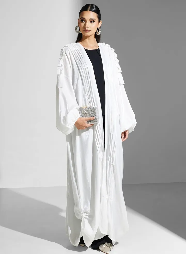Pleated Sleeve Abaya
