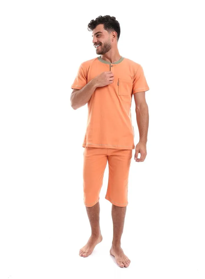 Men's Pajama Set T-shirt Round Neck