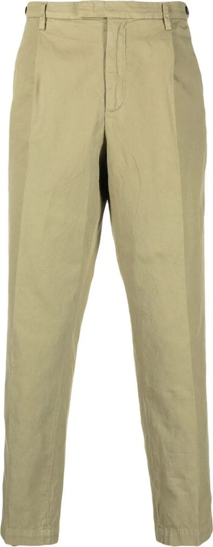 Cropped Cotton-Blend Tailored Trousers