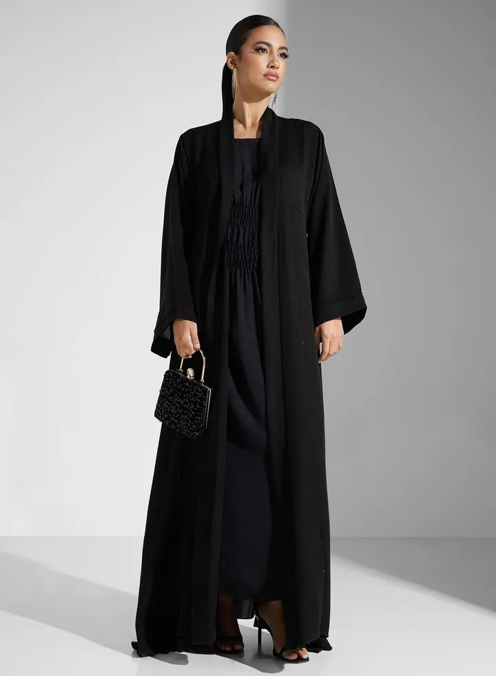 Embellished Flared Sleeve Abaya
