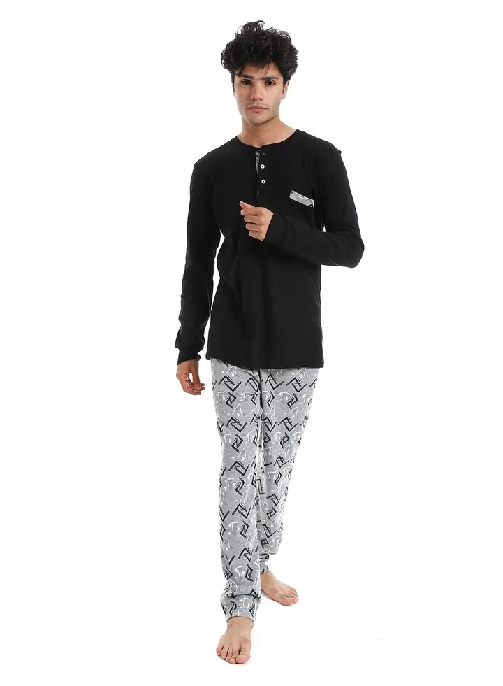 Men's Pajama Set T-shirt And Pant