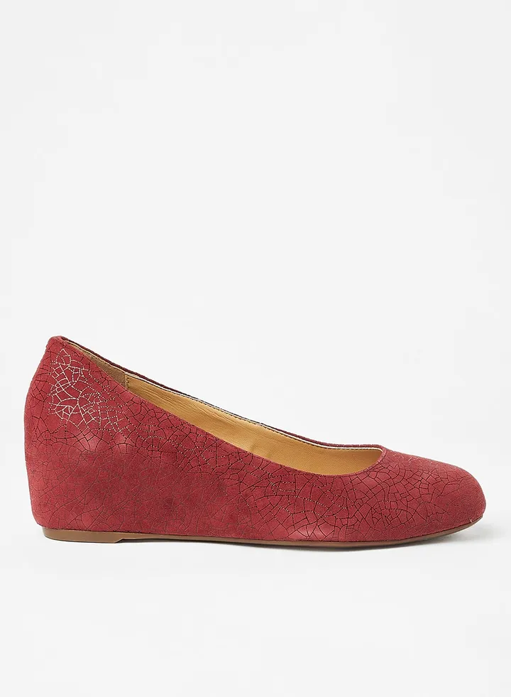 Wedge Pumps Burgundy