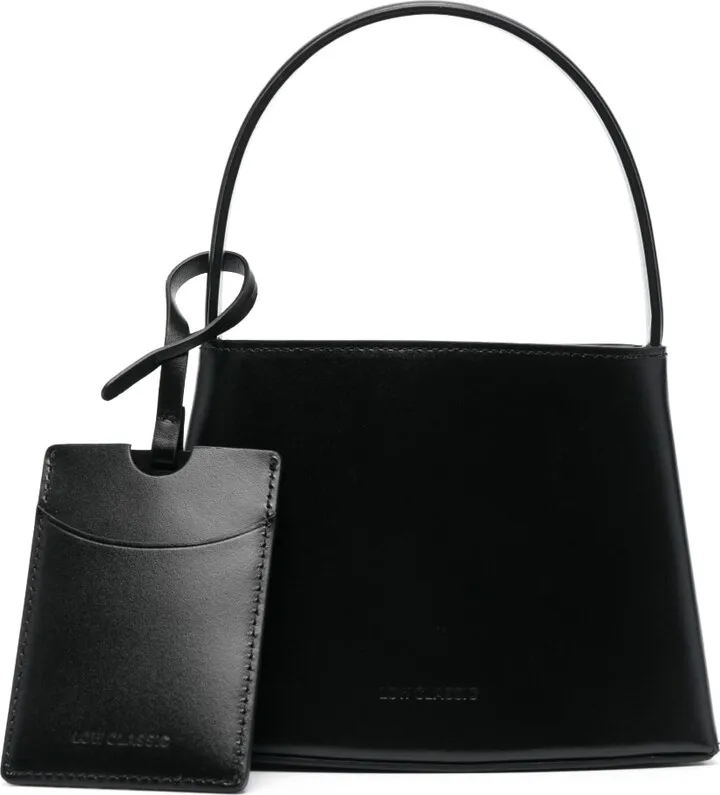 Mini Embossed-Logo Curve Tote Bag