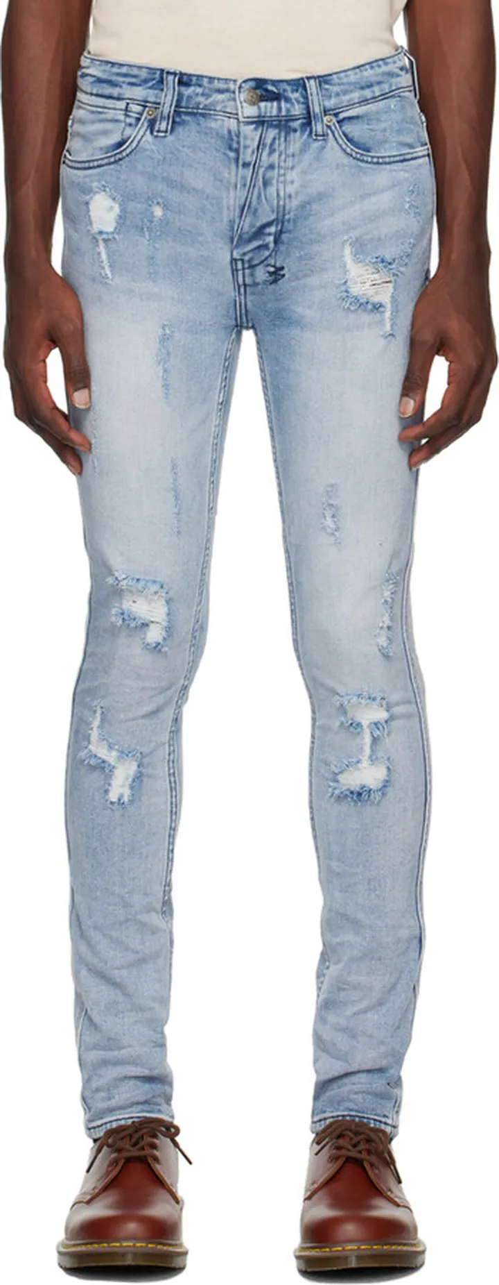 Ksubi Blue Van Winkle Trashed Jeans