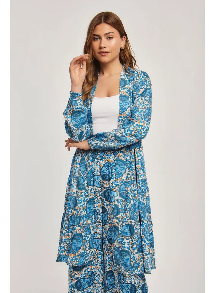 Printed kimono long