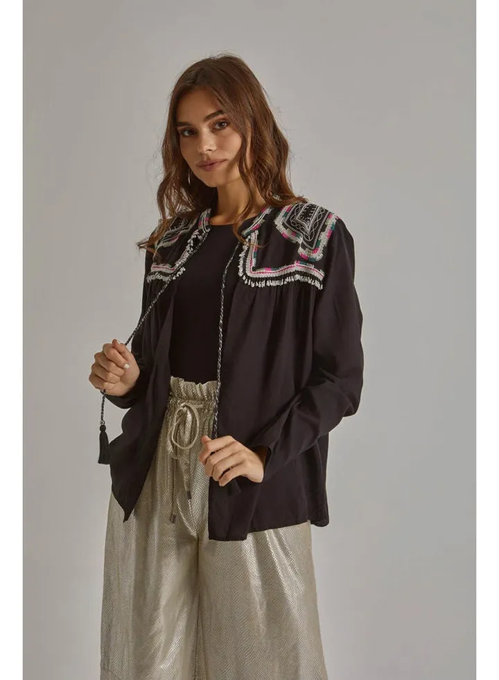 Women Embellished kimono short