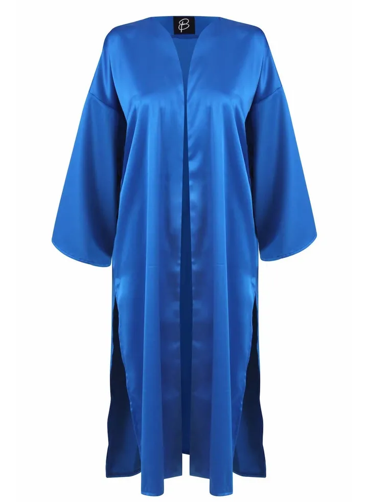 Satin Kimono - Blue